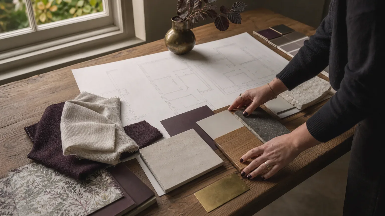 Illustrative AI-generated design consultation project image for a interior designer website demonstration